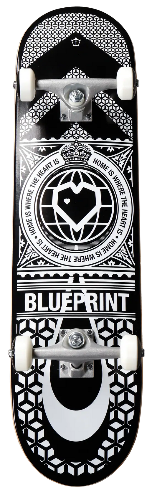 Komplettboard Blueprint Home Heart Black/White  (8,00"x32,00")
