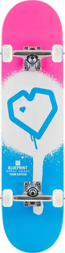 Komplettboard Blueprint Spray Heart Blue/Pink  (7,75"x31,70")